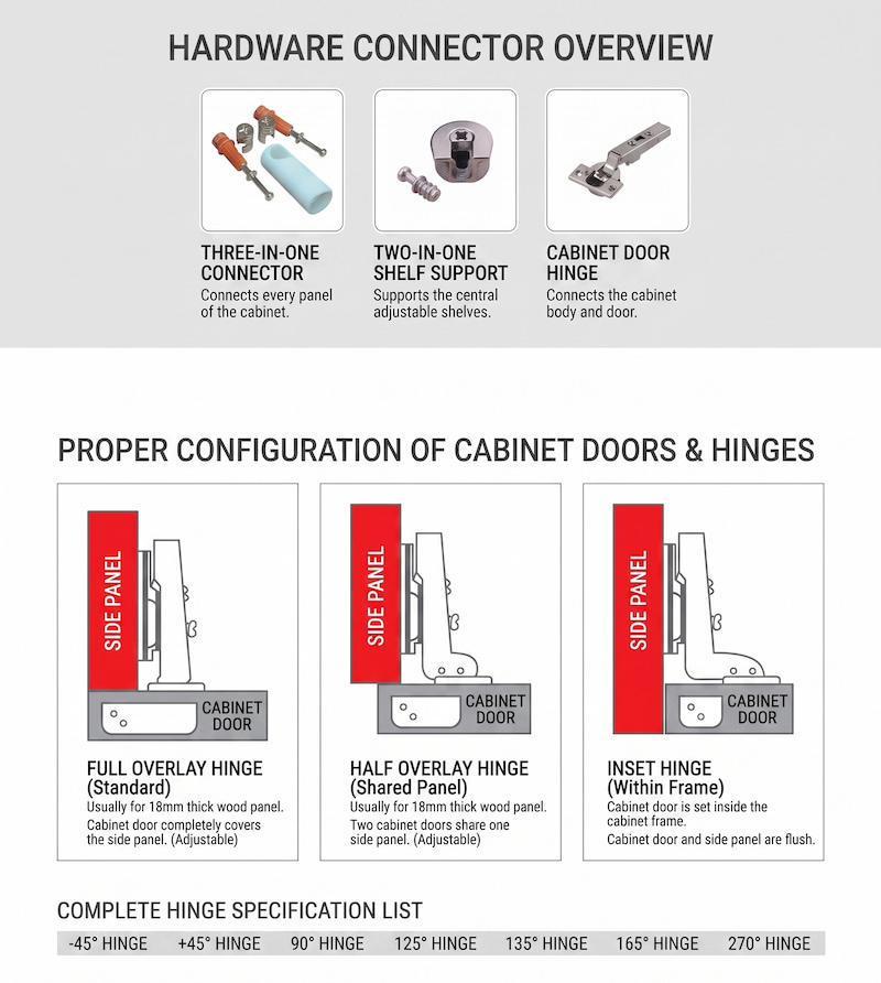 Cabinet Hardware and Hinge Setup
