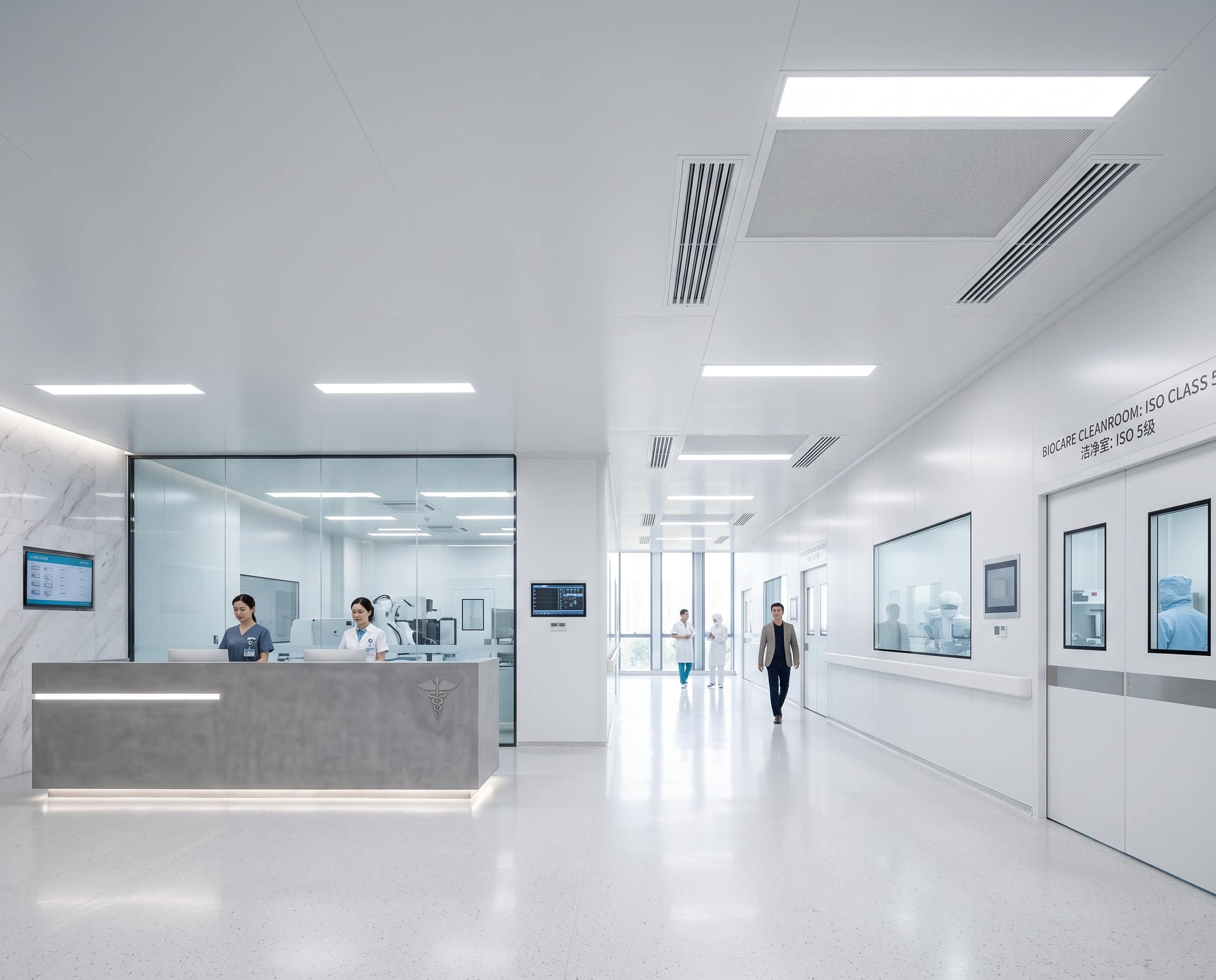 Hospital Lobbies and Cleanroom Sterile Ceiling Systems